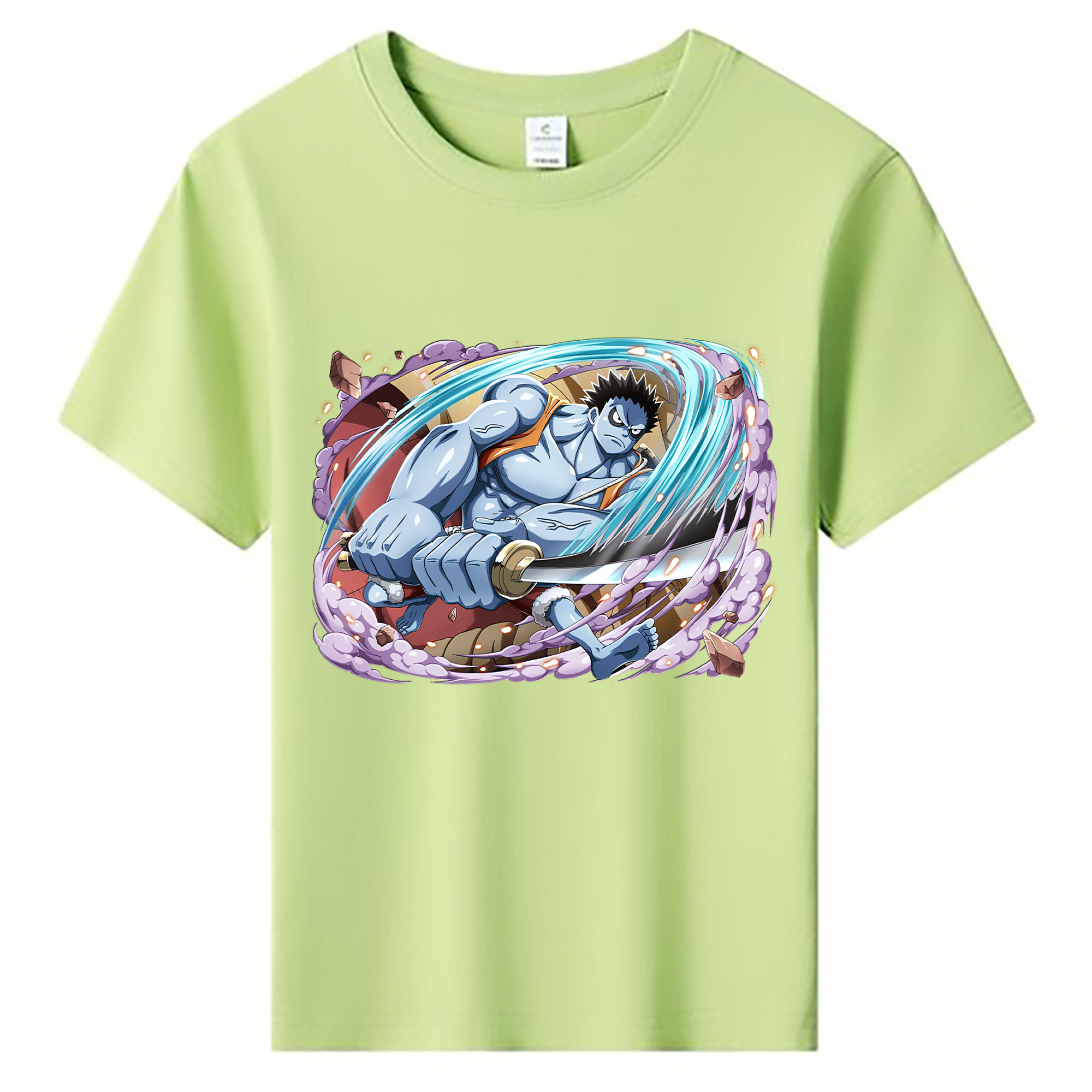 ワンピース モンキー・D・ルフィ ONE PIECE Monkey D. Luffy 綿100％キッズTシャツ（フロントプリント）